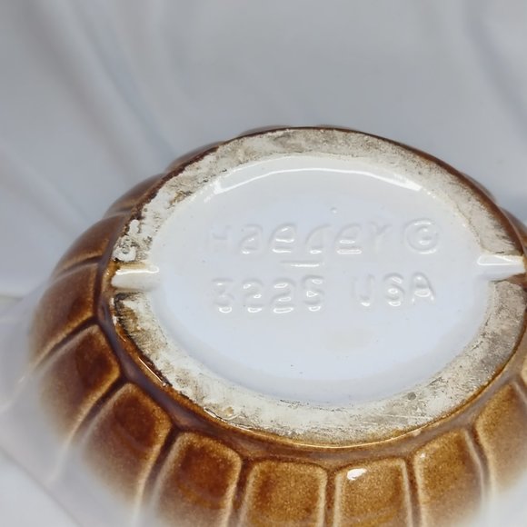 Vintage Haeger Pottery Soup Gravy Tureen Lidded Candy Nut Dish Handles Brown - Picture 8 of 11